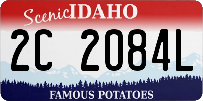 ID license plate 2C2084L