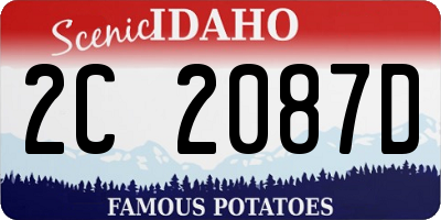 ID license plate 2C2087D