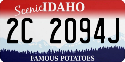 ID license plate 2C2094J