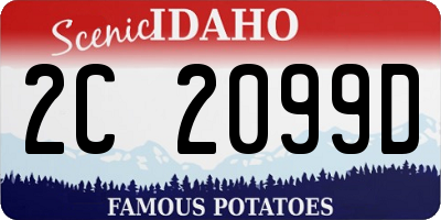 ID license plate 2C2099D