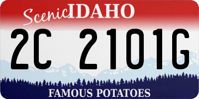 ID license plate 2C2101G