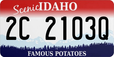 ID license plate 2C2103Q