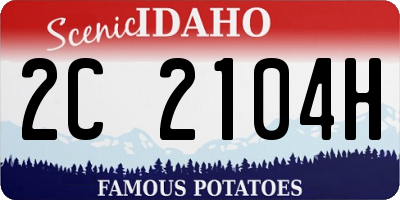 ID license plate 2C2104H
