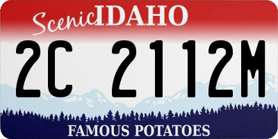 ID license plate 2C2112M