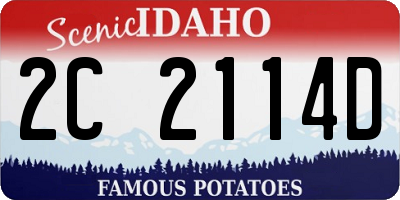 ID license plate 2C2114D