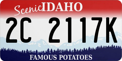 ID license plate 2C2117K