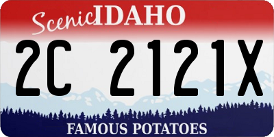 ID license plate 2C2121X