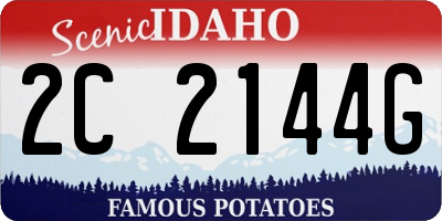 ID license plate 2C2144G