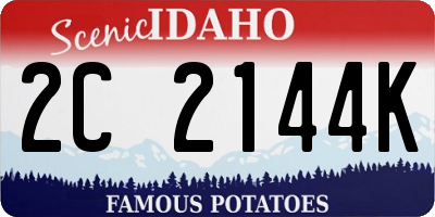 ID license plate 2C2144K