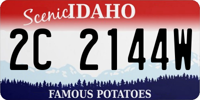 ID license plate 2C2144W