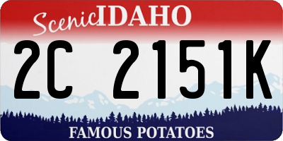 ID license plate 2C2151K