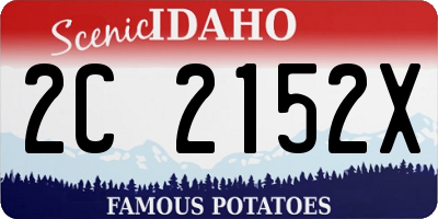 ID license plate 2C2152X