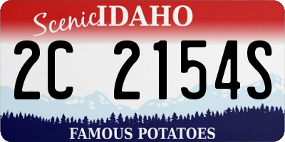 ID license plate 2C2154S