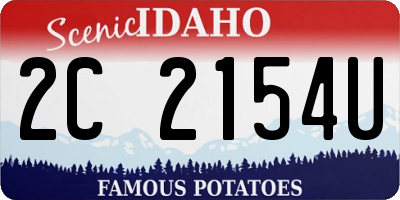 ID license plate 2C2154U