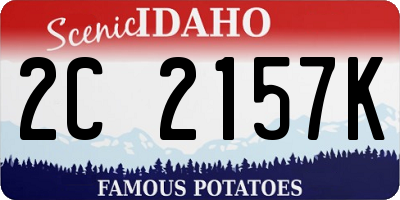 ID license plate 2C2157K