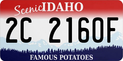 ID license plate 2C2160F