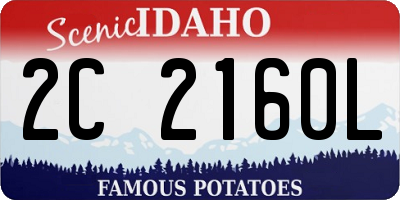 ID license plate 2C2160L