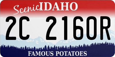 ID license plate 2C2160R