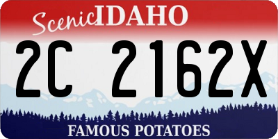 ID license plate 2C2162X