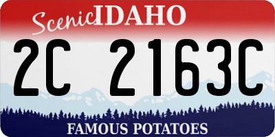 ID license plate 2C2163C