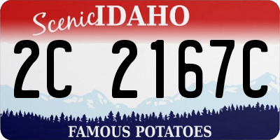 ID license plate 2C2167C