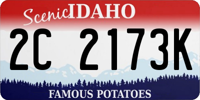 ID license plate 2C2173K