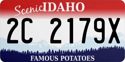 ID license plate 2C2179X