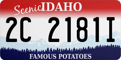 ID license plate 2C2181I