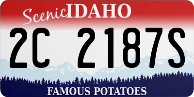 ID license plate 2C2187S