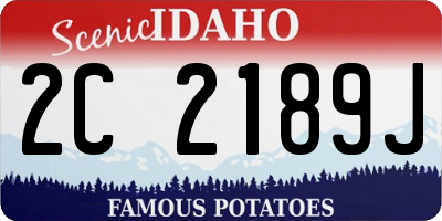ID license plate 2C2189J