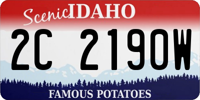 ID license plate 2C2190W