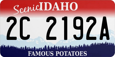 ID license plate 2C2192A