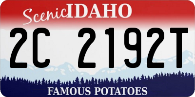 ID license plate 2C2192T