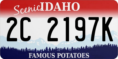 ID license plate 2C2197K
