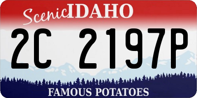 ID license plate 2C2197P