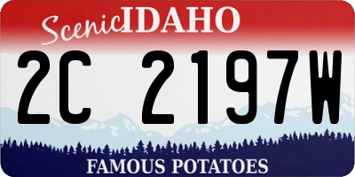 ID license plate 2C2197W