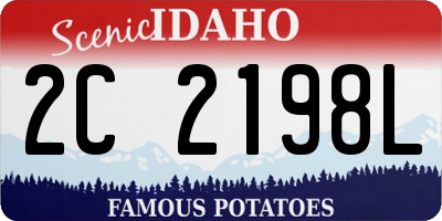 ID license plate 2C2198L
