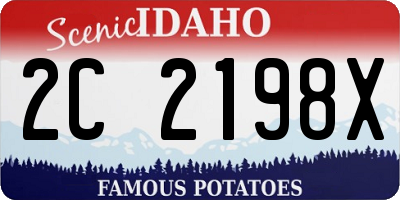 ID license plate 2C2198X