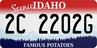 ID license plate 2C2202G
