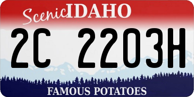 ID license plate 2C2203H