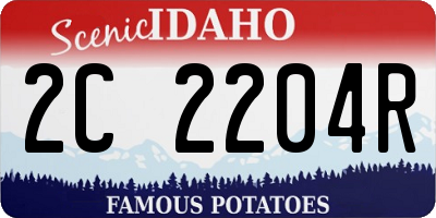 ID license plate 2C2204R