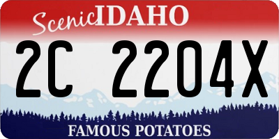 ID license plate 2C2204X