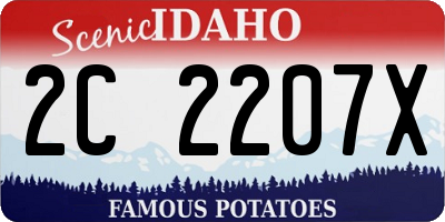 ID license plate 2C2207X