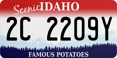 ID license plate 2C2209Y