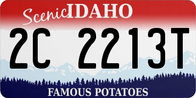 ID license plate 2C2213T
