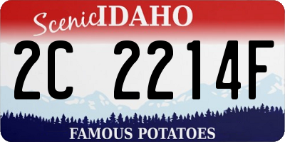ID license plate 2C2214F