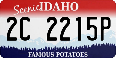 ID license plate 2C2215P