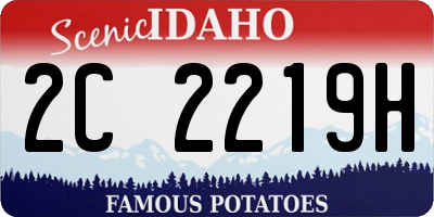 ID license plate 2C2219H
