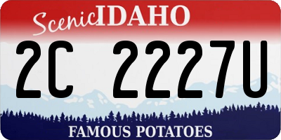ID license plate 2C2227U