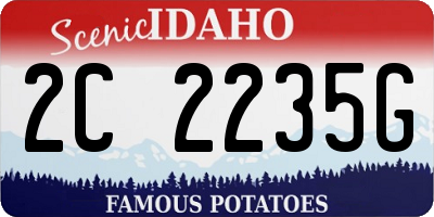 ID license plate 2C2235G